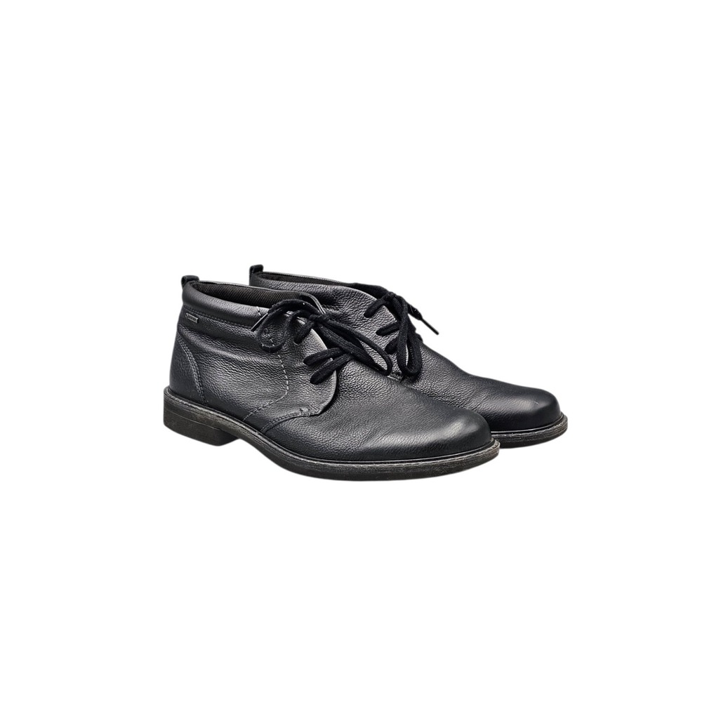 Ecco Men's Size 47/ 13 US EUC Black Pebbled Leather Gore Tex Chukka Boots Shoes